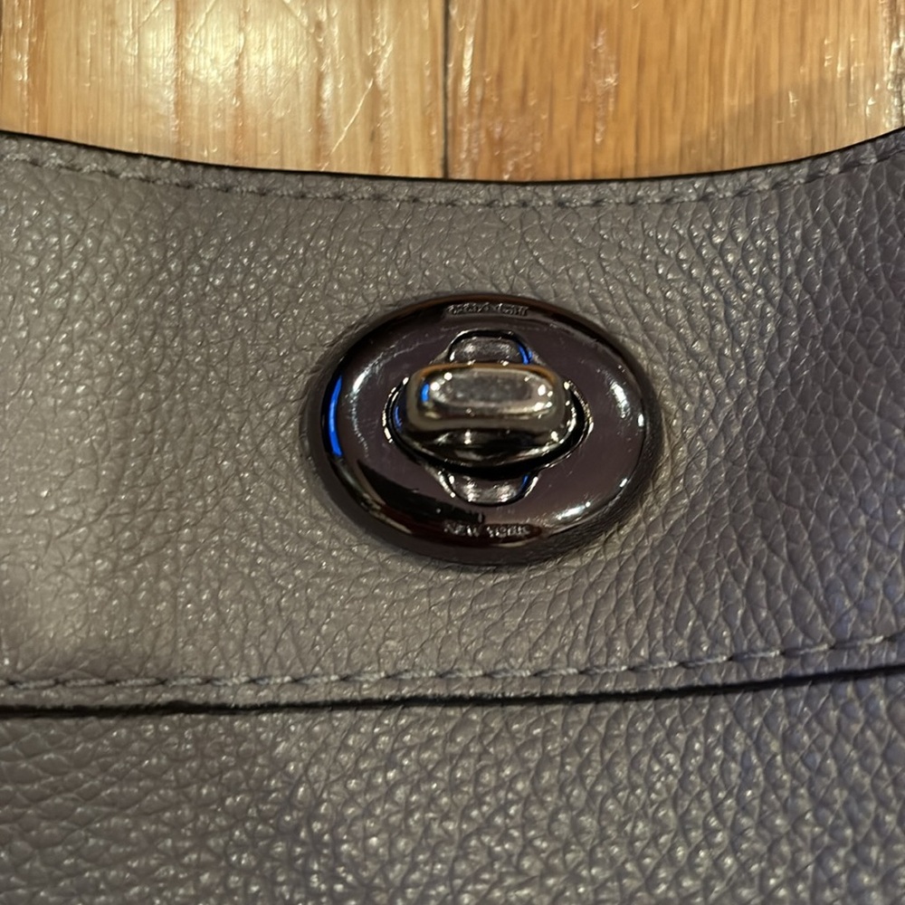 Coach Gray Leather Tote Bag - Picture 3 of 9